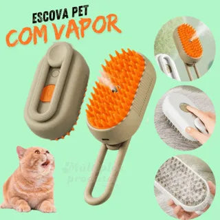 Escova A Vapor 3 Em 1 Pet Removedor de pelos de Gatos E Cães