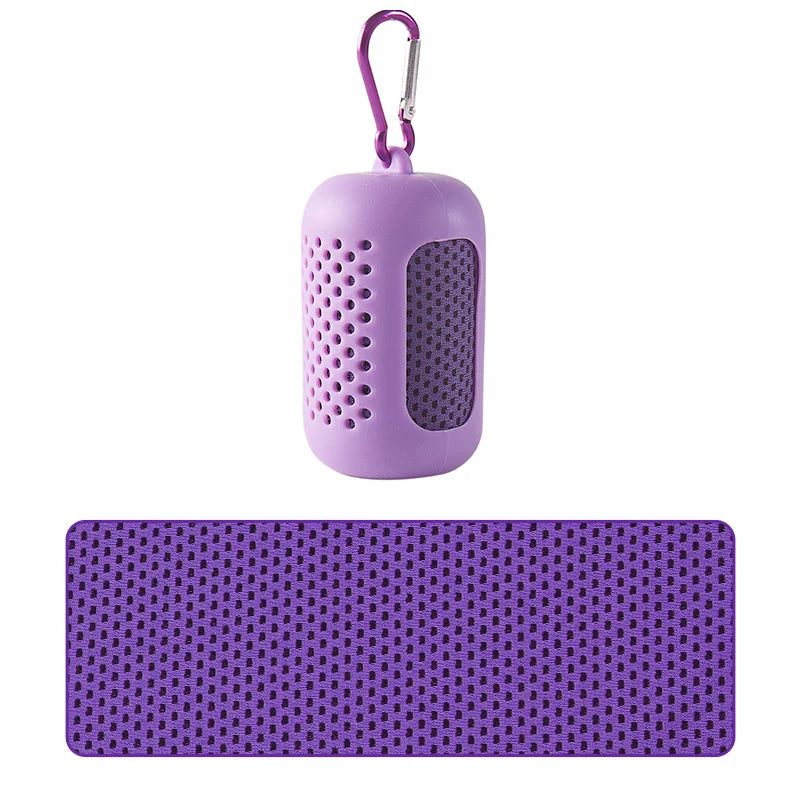 Toalha Fria Portátil em Silicone – Resfriamento Instantâneo & Secagem Rápida