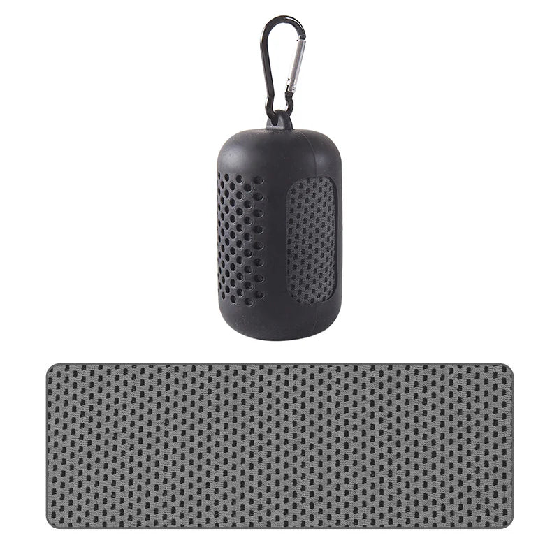 Toalha Fria Portátil em Silicone – Resfriamento Instantâneo & Secagem Rápida
