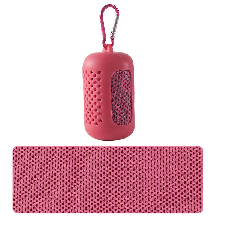 Toalha Fria Portátil em Silicone – Resfriamento Instantâneo & Secagem Rápida