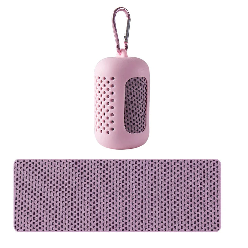 Toalha Fria Portátil em Silicone – Resfriamento Instantâneo & Secagem Rápida